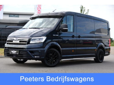 MAN TGE 3.140 35 2.0 L3H3 PB Edition Adaptieve Cruise, Camera, Carplay, LED, 2 x Schuifdeur, Clima, Stoelverwarming, Automaat, Sensoren, Trekhaak, 140pk, Uniek!