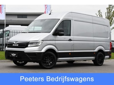 MAN TGE 35 2.0 L3H3 PB Edition Lucht geremd! Camera, 3500kg Trekhaak, Cruise, Carplay, LED, 165pk, Automaat, Multimedia, Uniek! lucht opbouw, markt, zwaar, luchhtrem, veldhuizen