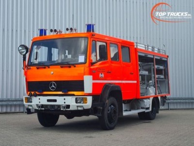 Mercedes-Benz 1120 AF 4x4 - 2.500 ltr watertank -Feuerwehr, Fire brigade- Crew Cab - Expeditie, Camper, Low Gear!