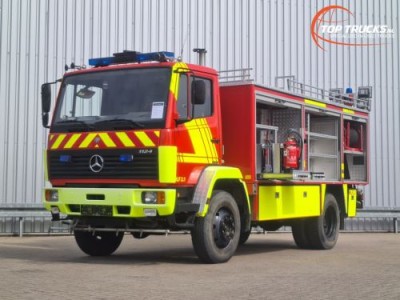 Mercedes-Benz 1124 AF 4x4 - 1.800 ltr water - 600 ltr Foam - Feuerwehr, Fire brigade - Expeditie, Camper