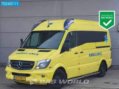 Mercedes-Benz Sprinter 319 CDI Automaat Euro6 Complete NL Ambulance BRANCARD Ziekenwagen Rettungswagen 8m3 Airco Cruise control