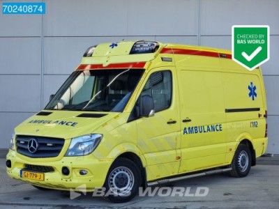 Mercedes-Benz Sprinter 319 CDI Automaat Euro6 Complete NL Ambulance Brancard Ziekenwagen Rettungswagen Krankenwagen Airco Cruise control