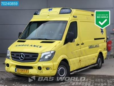 Mercedes-Benz Sprinter 319 CDI Automaat V6 Euro6 Complete NL Ambulance Brancard Ziekenwagen Rettungswagen Krankenwagen Airco Cruise control