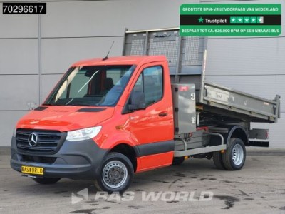 Mercedes-Benz Sprinter 514 CDI Kipper met Kist Dubbellucht 3,5t Trekhaak Airco Cruise Euro6 Tipper Benne Kieper Airco Trekhaak Cruise control