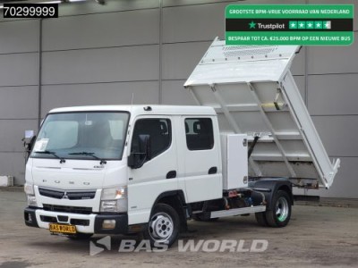 Mitsubishi Canter 3C15 3.0L Kipper met Kist Dubbel Cabine Dubbellucht 3,5t Trekhaak 150PK Airco Euro6 Tipper Benne Kieper Airco Trekhaak