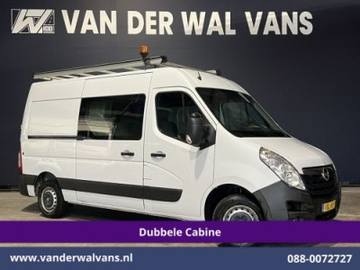 Opel Movano 2.3 Turbo 146pk L2H2 Dubbele cabine Euro6 Airco | Imperiaal | Omvormer | 2500kg Trekhaak Navigatie, Camera, Cruisecontrol, Parkeersensoren, 5-zits