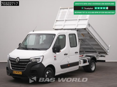 Renault Master 130PK Kipper Dubbel Cabine 3500kg trekhaak Airco Cruise Dubbellucht Tipper Benne Kieper Airco Trekhaak Cruise control