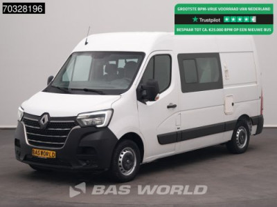 Renault Master 135PK Dubbel Cabine L2H2 LED Airco Cruise Camera Parkeersensoren Werkplaatsinrichting Euro6 L2 DC Doka Mixto Airco Trekhaak Cruise control