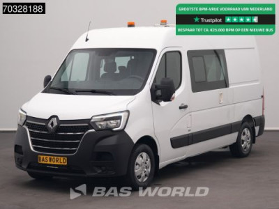 Renault Master 135PK Dubbel Cabine L2H2 Trekhaak LED Airco Camera Parkeersensoren Werkplaatsinrichting Euro6 DC Doka Mixto Airco Trekhaak