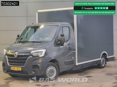 Renault Master 150PK Luchtvering Automaat Bakwagen Lowliner LED Airco Cruise Camera Euro6 Meubelwagen Koffer Verkoopwagen 18m3 Airco Cruise control
