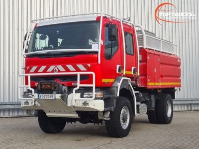 Renault  Midlum 370 DCI 4x4- Brandweer, Feuerwehr, Fire - Doppelcabine - 4.000 ltr water - 500 ltr Foam