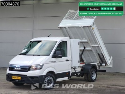 Volkswagen Crafter Kipper met Kist Dubbellucht 3,5t Trekhaak Navi Airco Cruise Camera Euro6 Kieper Tipper Benne Airco Trekhaak Cruise control