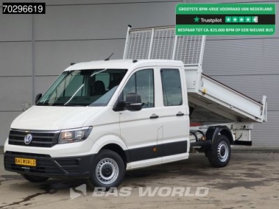 Volkswagen Crafter 140pk Kipper Dubbel Cabine Trekhaak Airco Cruise Euro6 Tipper Benne Kieper Airco Dubbel cabine Trekhaak Cruise control
