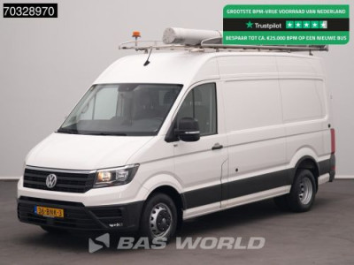 Volkswagen Crafter 177pk Dubbellucht L3H3 Werkplaatsinrichting Trekhaak Airco Cruise Camera Parkeersensoren v+a Imperiaal Euro6 L2H2 Airco Trekhaak Cruise control