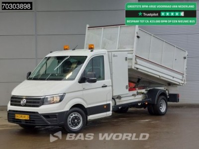 Volkswagen Crafter 177pk Kipper met Kist Dubbellucht 3,5t Trekhaak Airco Euro6 Kieper Tipper Benne Airco Trekhaak