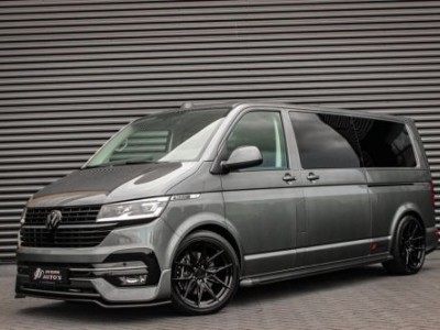 Volkswagen Transporter 2.0 TDI L2H1 204PK BULLI DC DUBBEL CABINE / LEIGHTONVANS BODYKIT / FULL OPTINS / LEDER / FULL BLACK / APPLE