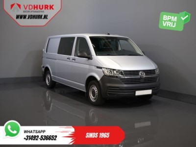 Volkswagen Transporter T6.1 2.0 TDI 150 pk DSG Aut. L2 DC BPM VRIJ! Dubbel Cabine 6 Pers./ Lage KM!/ Adapt.Cruise/ Navi/ Carplay/ Trekhaak