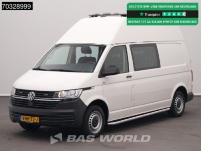 Volkswagen Transporter 150PK Uniek! Automaat Hoog Dak Dubbel Cabine L2H2 150PK Trekhaak Navi Airco Camera Euro6 L2 High Roof Hohes Dach DC Doka Mixto Airco Trekhaak