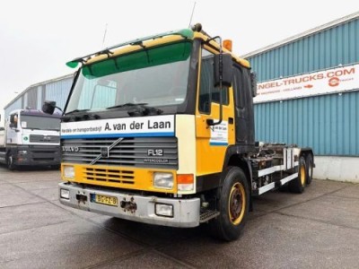Volvo FL 12.380 6x2 A-RIDE (ORIGINAL DUTCH) HOOK-ARM CONTAINER SYSTEM (FULL STEEL SUSPENSION / REDUCTION AXLE / 10 TIRES / 8.000 KG. FRONT AXLE / AIRCONDITIONING)